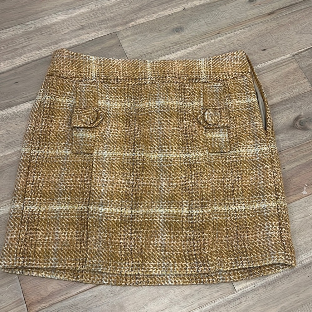 Yellow tweed skirt